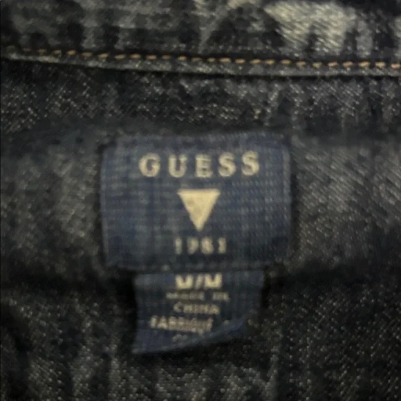 Guess Dark Indigo Denim Shirt - Picture 2 of 5